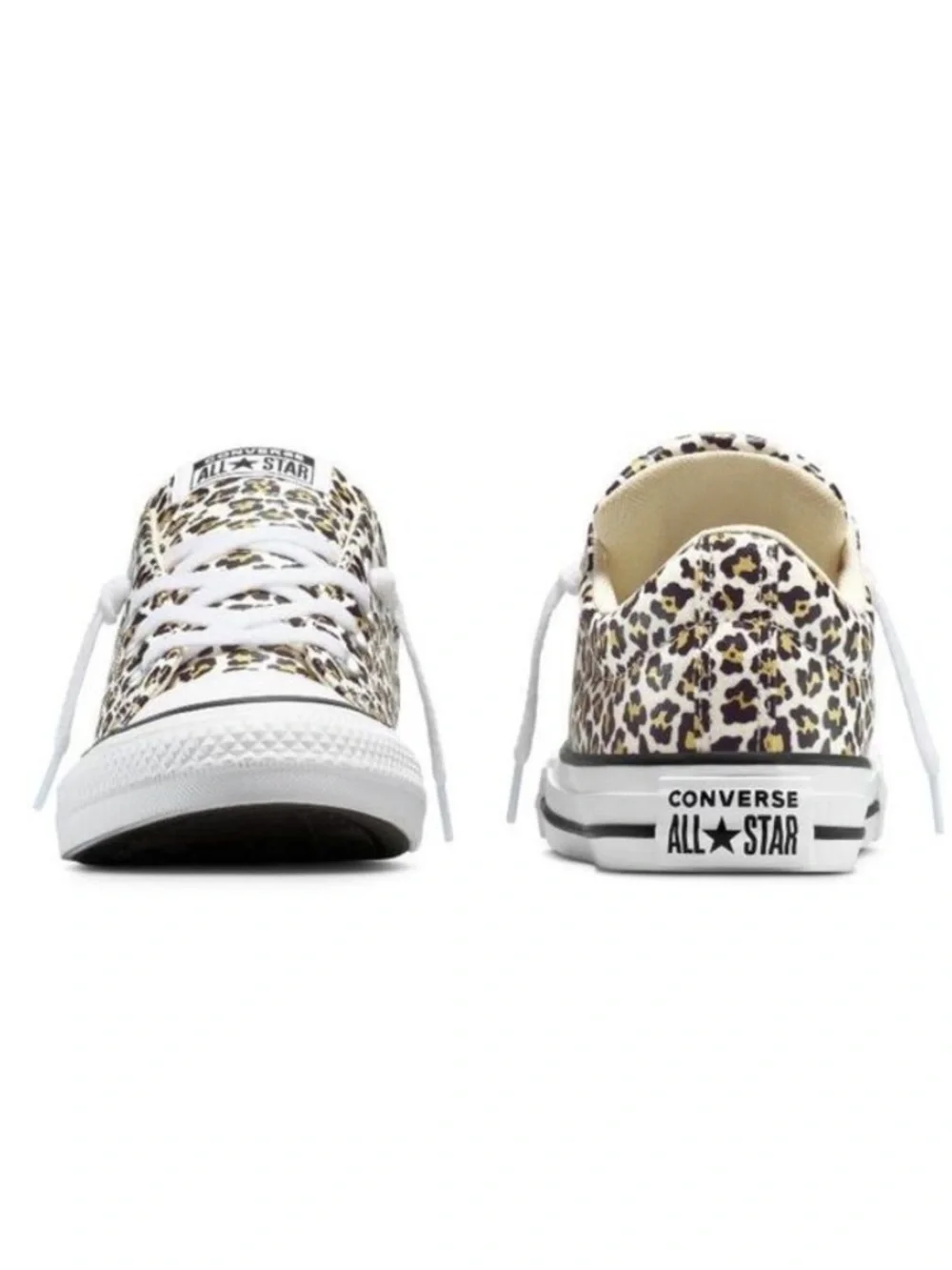 Converse - Kids' Street Low Cheetah Sneakers - Cream